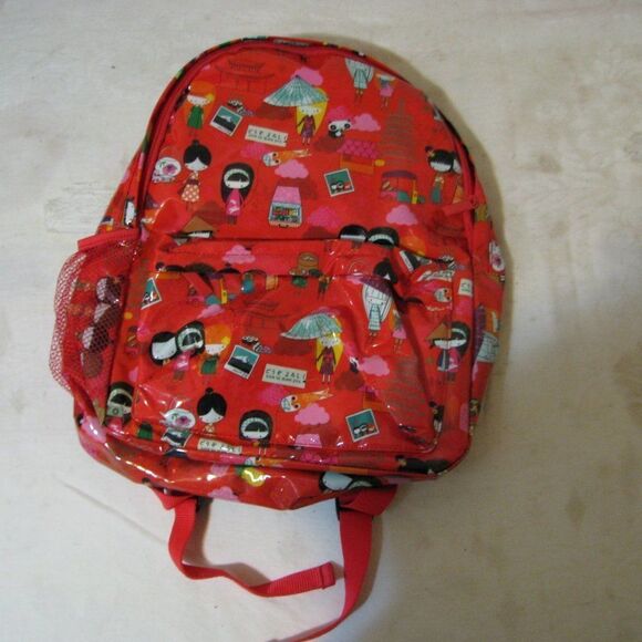 NWOT Paperchase Vinyl Pattern Backpack - Picture 3 of 16